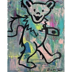 Grateful Dead Pop Art Bear Original Painting Acrylic 16x20